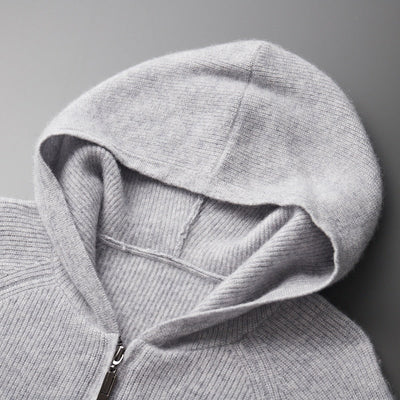 Langärmeliger Zip-Up Hoodie für Männer