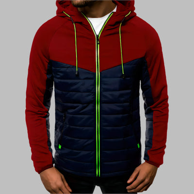 Leichte Sommerjacke für Herren - Sportliche Strickjacke mit Kapuze und Reißverschluss
