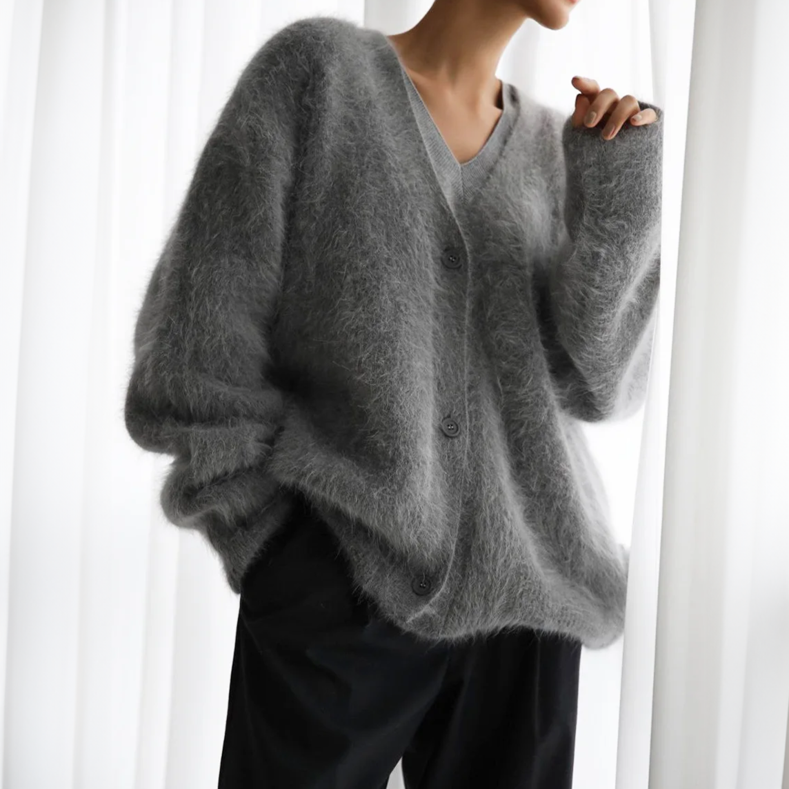 Übergroße Strickjacke für Damen