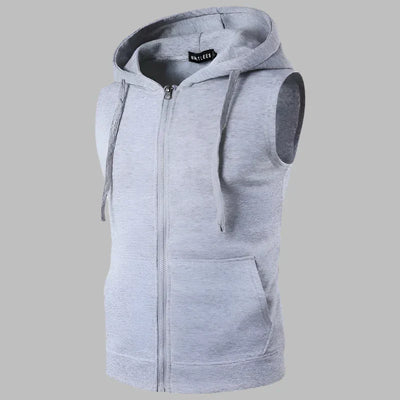 Weste für Herren - Leichte Sommer-Strickjacke mit Kapuze