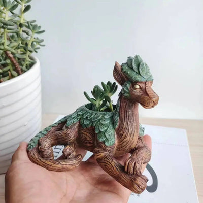 WhimsiDragon Sukkulentpflanzenkiste mit verspieltem Fantasiedesign