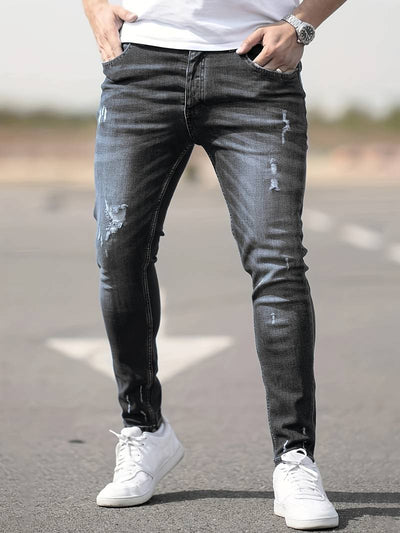 Skinny-Jeans | Ripped | Stretch | Schlanke Fit-Jeans | Herrenjeans