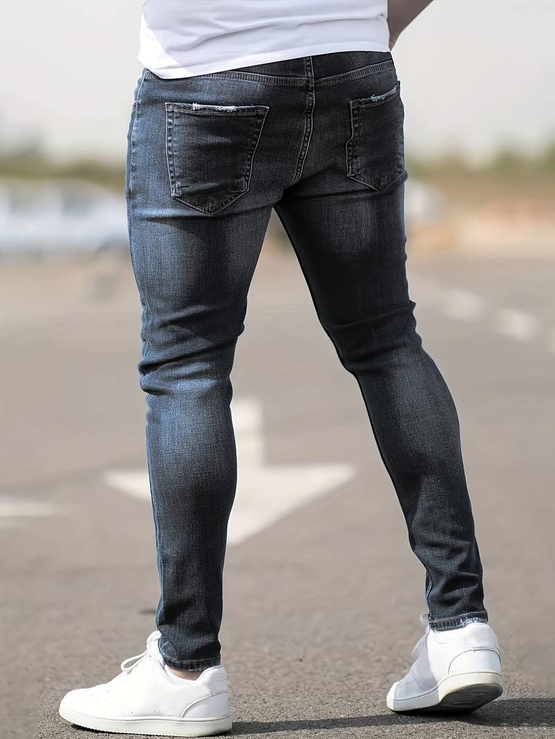 Skinny-Jeans | Ripped | Stretch | Schlanke Fit-Jeans | Herrenjeans