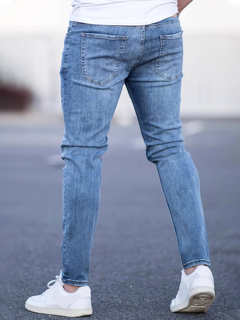 Skinny-Jeans | Ripped | Stretch | Schlanke Fit-Jeans | Herrenjeans