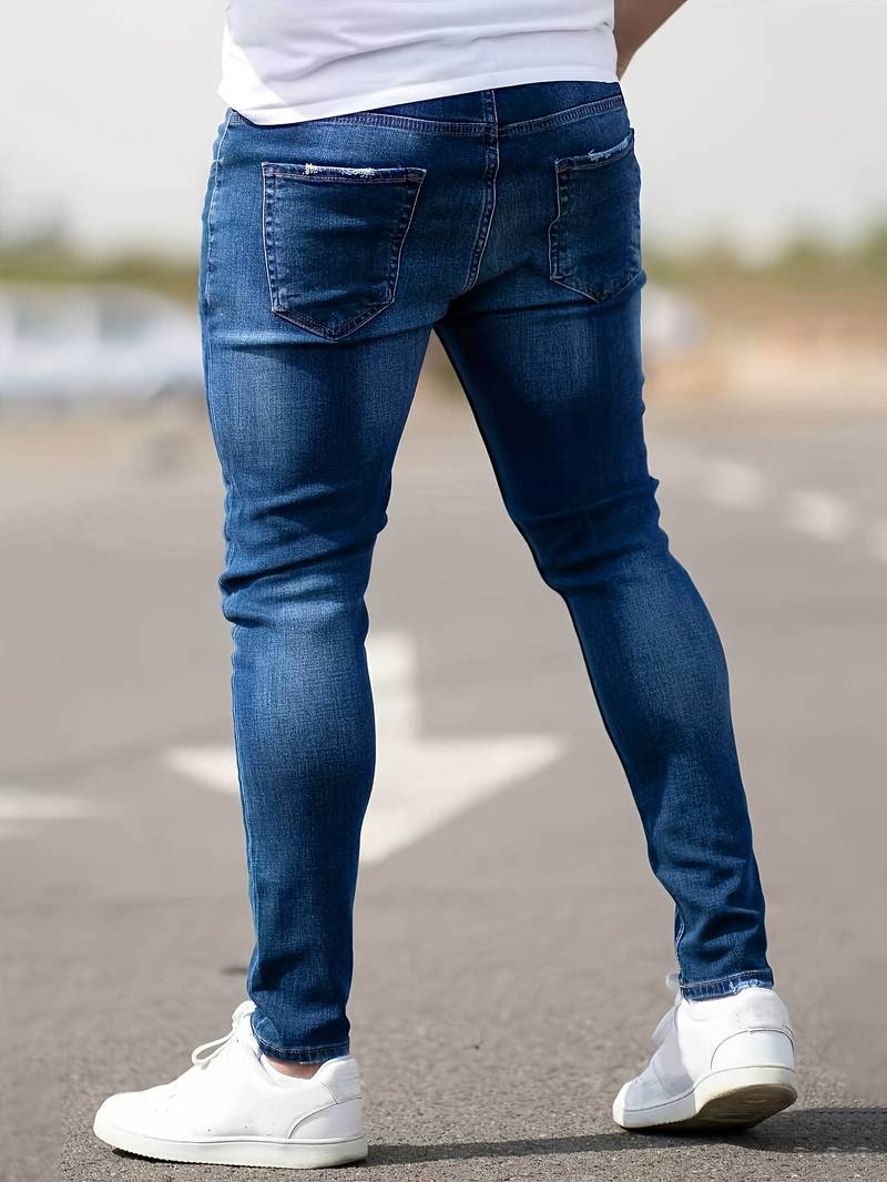 Skinny-Jeans | Ripped | Stretch | Schlanke Fit-Jeans | Herrenjeans