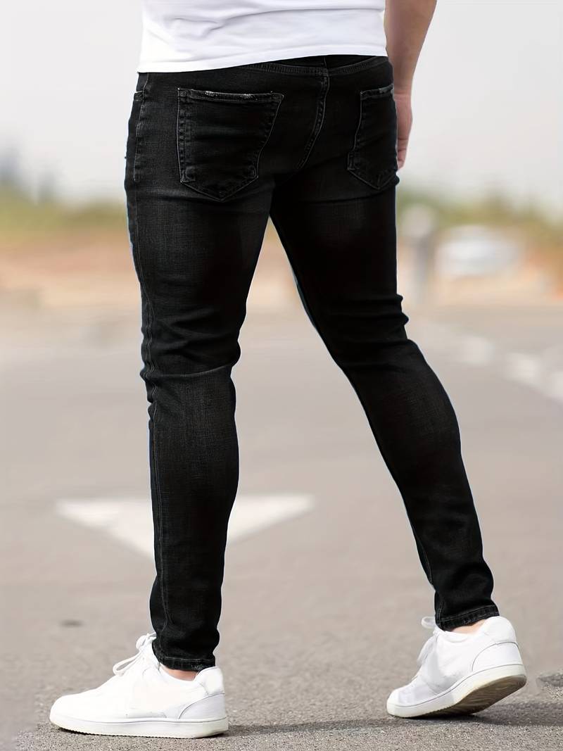 Skinny-Jeans | Ripped | Stretch | Schlanke Fit-Jeans | Herrenjeans