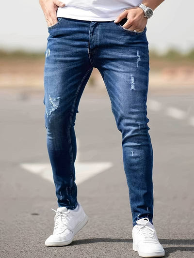 Skinny-Jeans | Ripped | Stretch | Schlanke Fit-Jeans | Herrenjeans