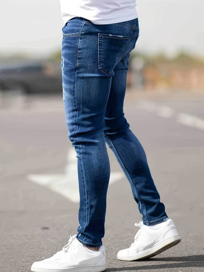 Skinny-Jeans | Ripped | Stretch | Schlanke Fit-Jeans | Herrenjeans