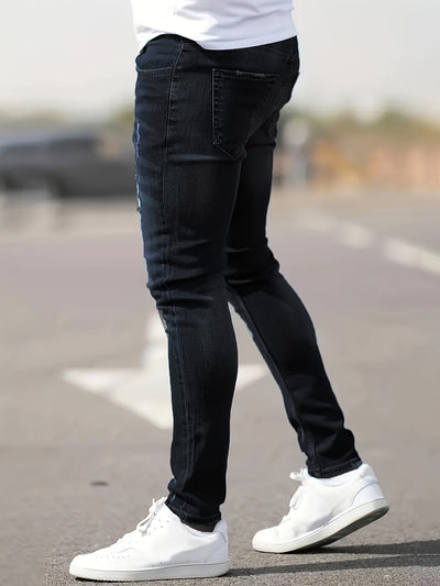 Skinny-Jeans | Ripped | Stretch | Schlanke Fit-Jeans | Herrenjeans
