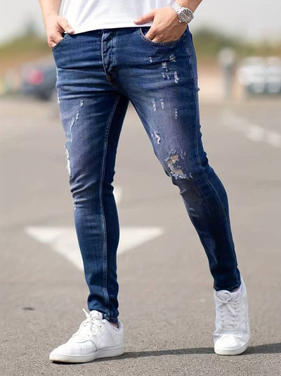 Skinny-Jeans | Ripped | Stretch | Schlanke Fit-Jeans | Herrenjeans