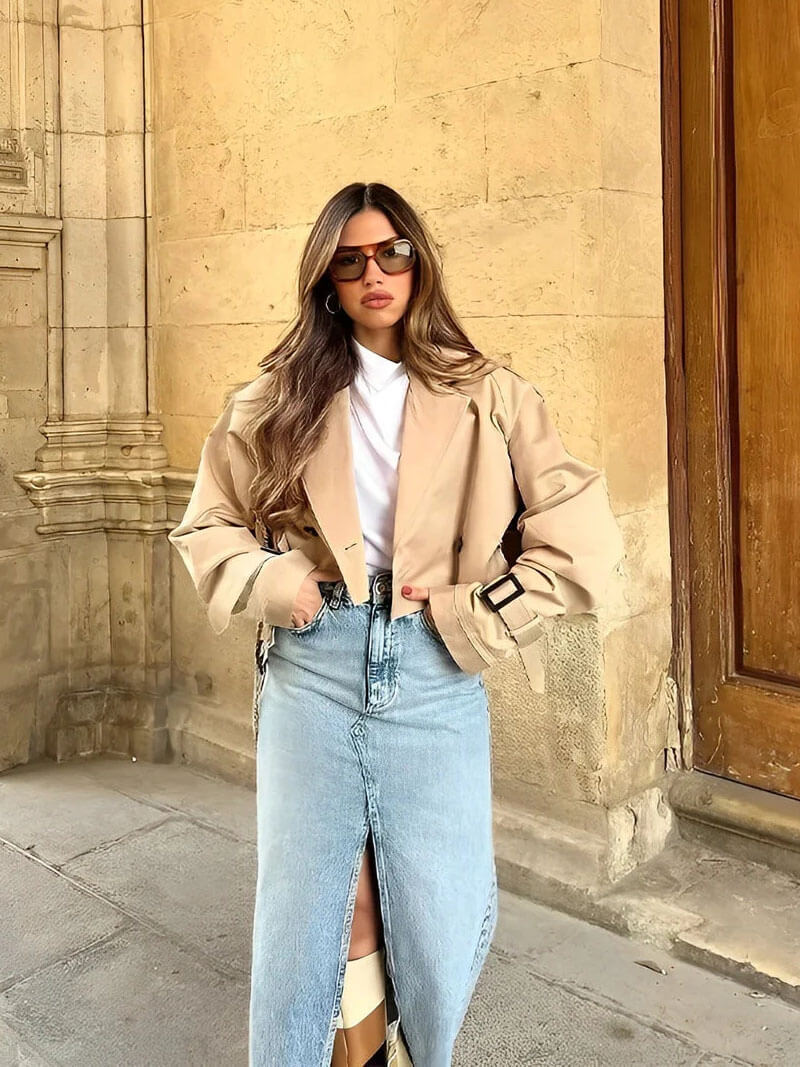 VERA | CROPPED TRENCHCOAT