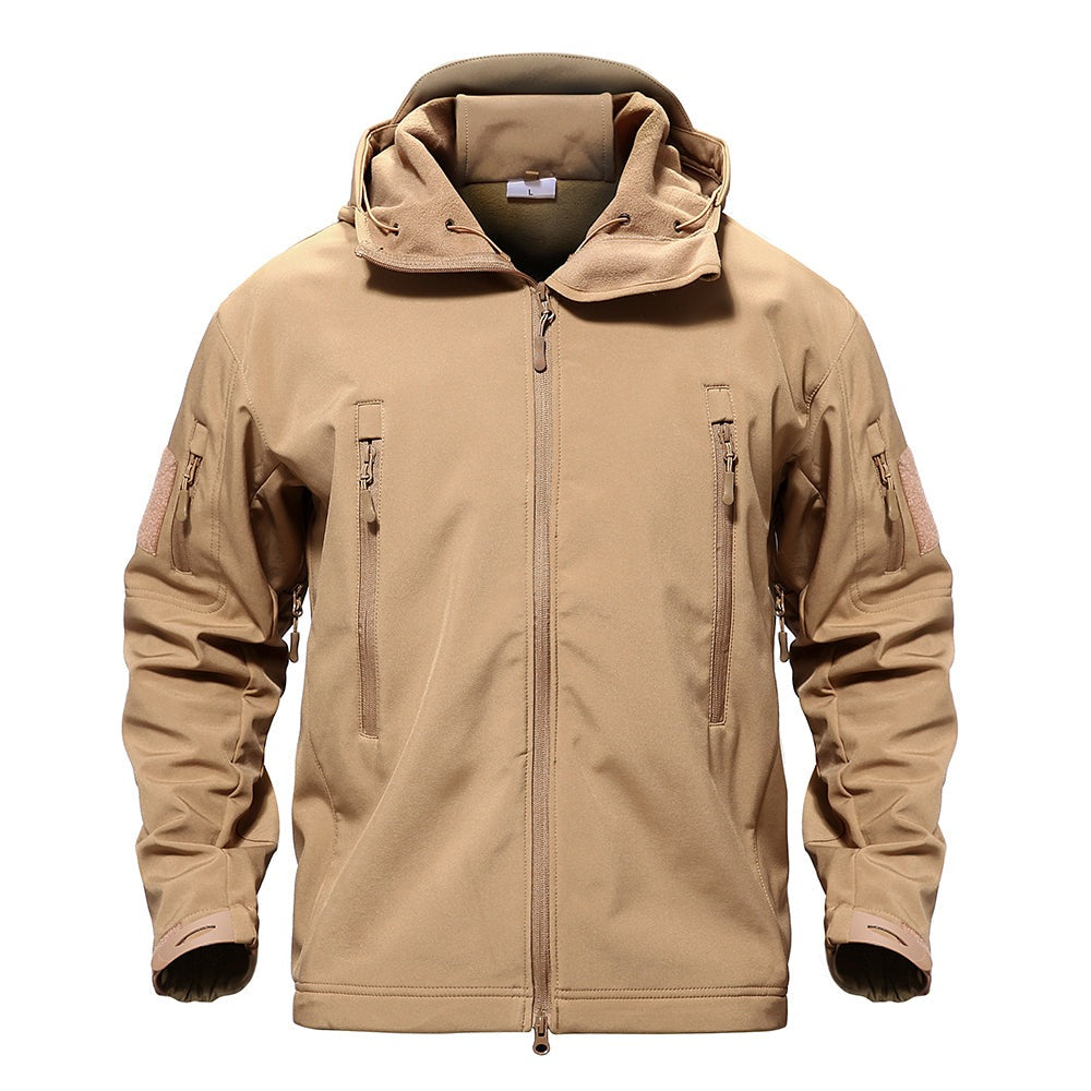 Taktische Softshelljacke mit Reißverschlusstaschen für Herren