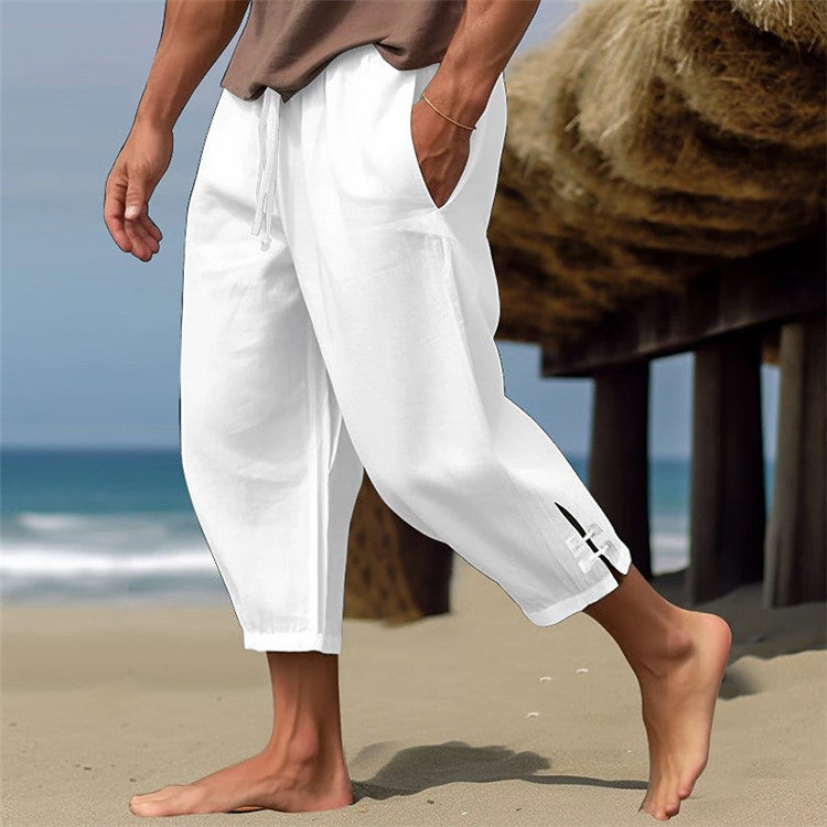 Sommerhose | Lockere Passform | Kordelzug | Haremshose | Herrenhose