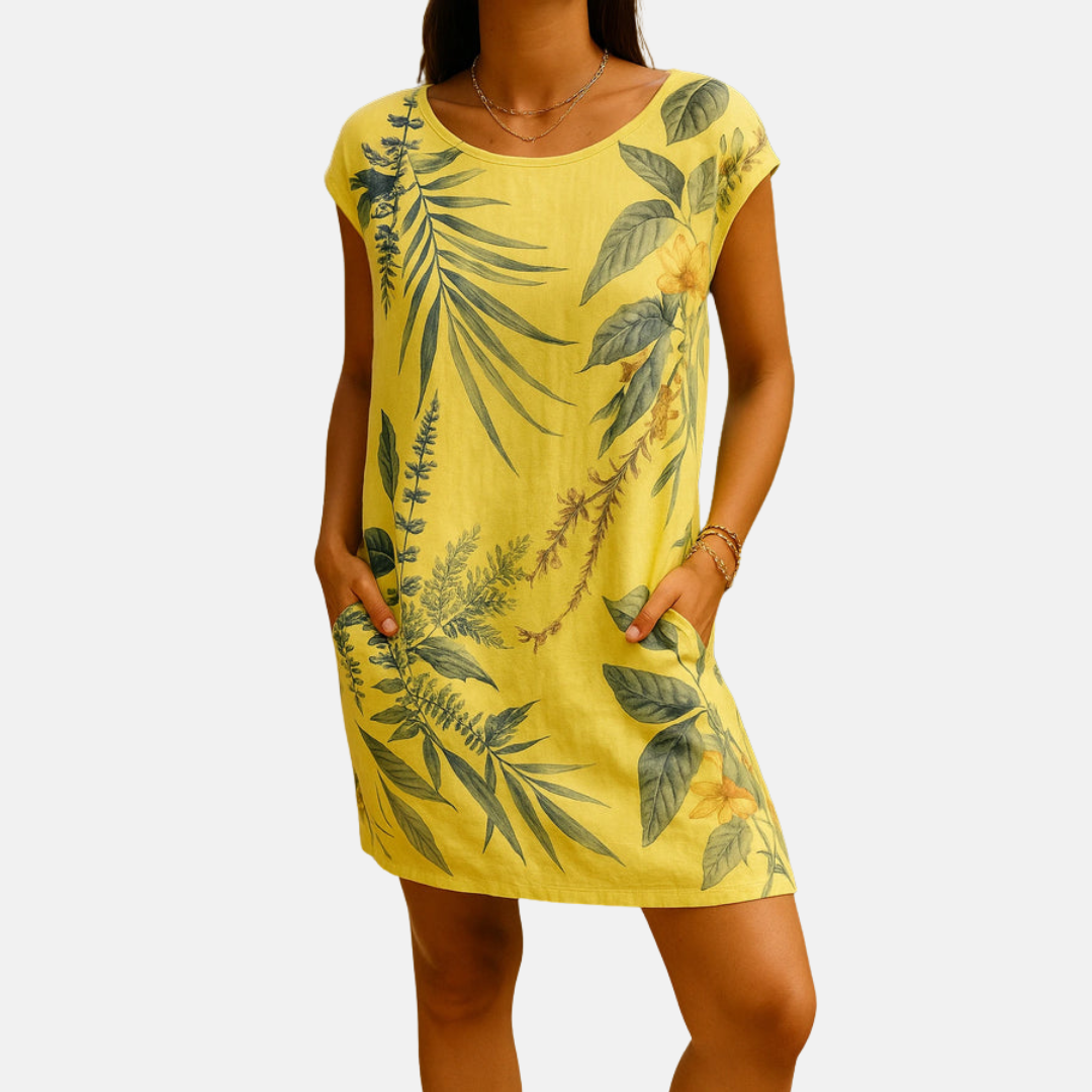 Sommerkleid - Luftiges Midikleid mit Botanik-Print