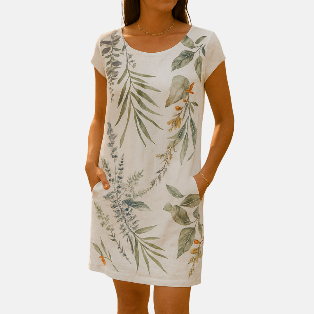 Sommerkleid - Luftiges Midikleid mit Botanik-Print