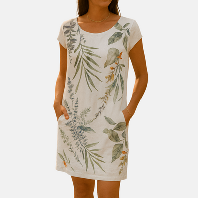 Sommerkleid - Luftiges Midikleid mit Botanik-Print