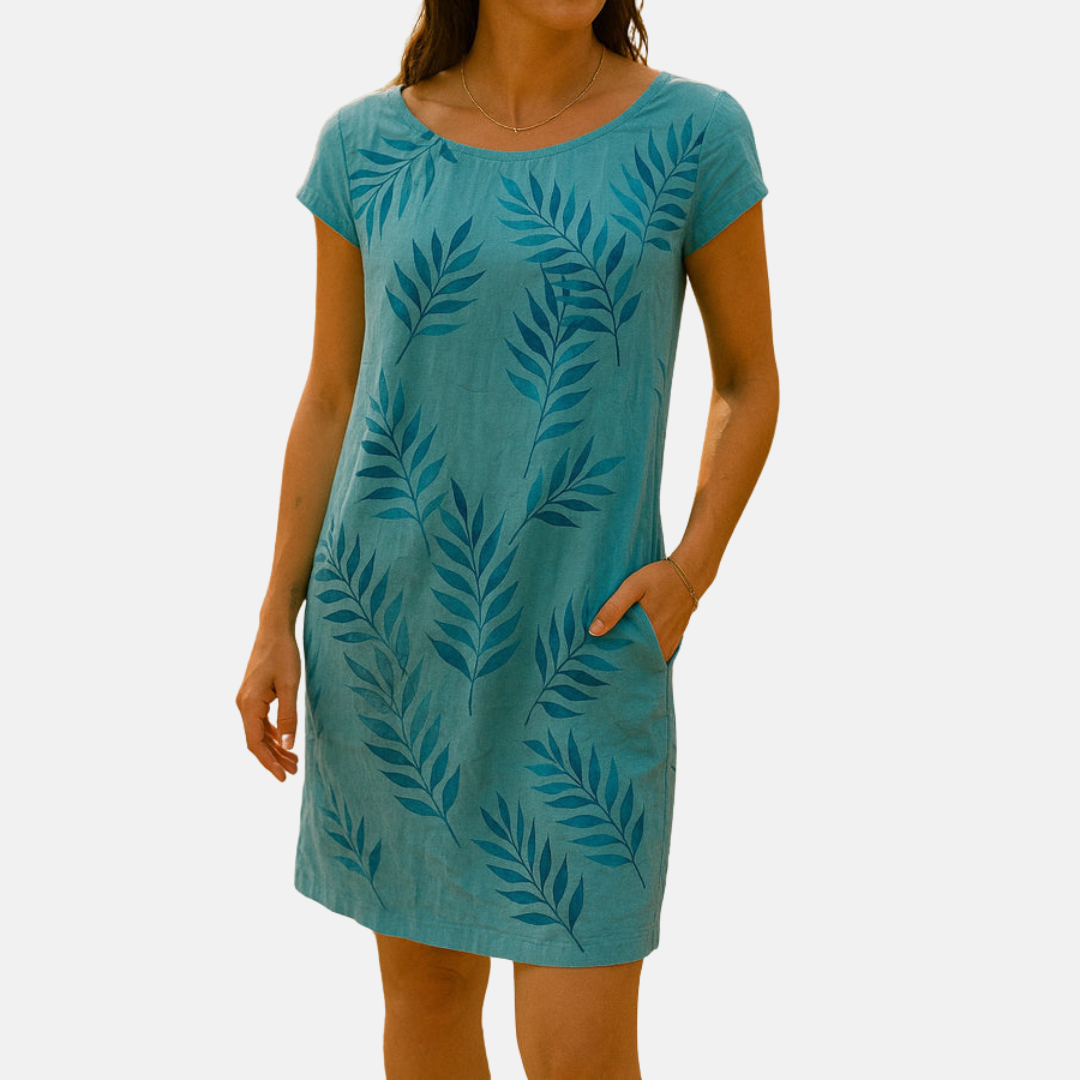 Sommerkleid - Luftiges Midikleid mit Botanik-Print