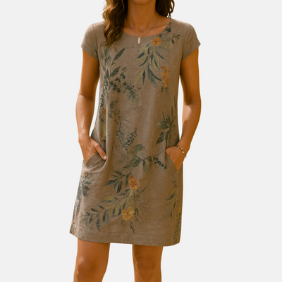 Sommerkleid - Luftiges Midikleid mit Botanik-Print