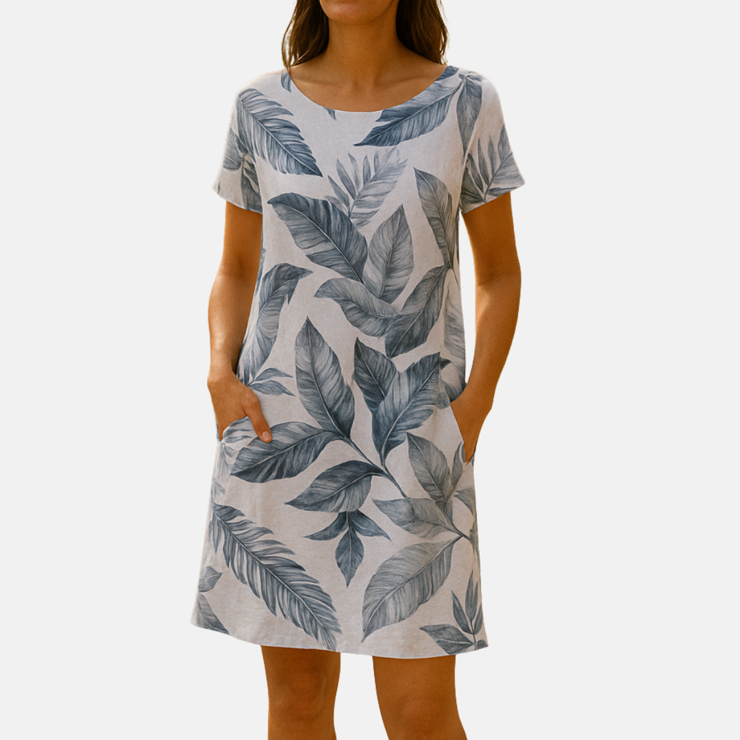 Sommerkleid - Luftiges Midikleid mit Botanik-Print