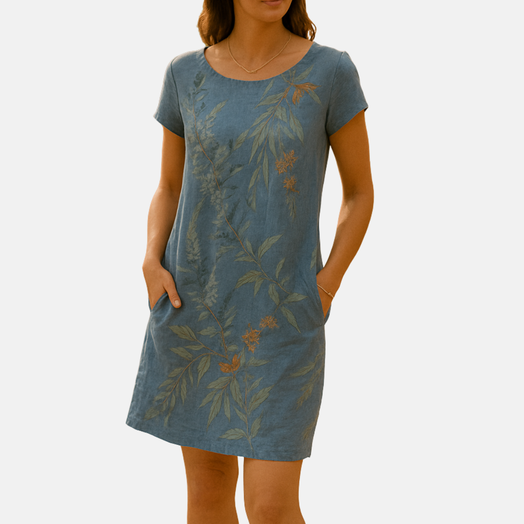 Sommerkleid - Luftiges Midikleid mit Botanik-Print