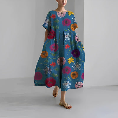 Sommerkleid für Damen – Luftiges Maxikleid im Tunikastil mit Print