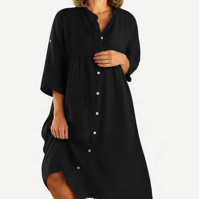 Sommerkleid für Damen – Luftiges langes Hemdblusenkleid