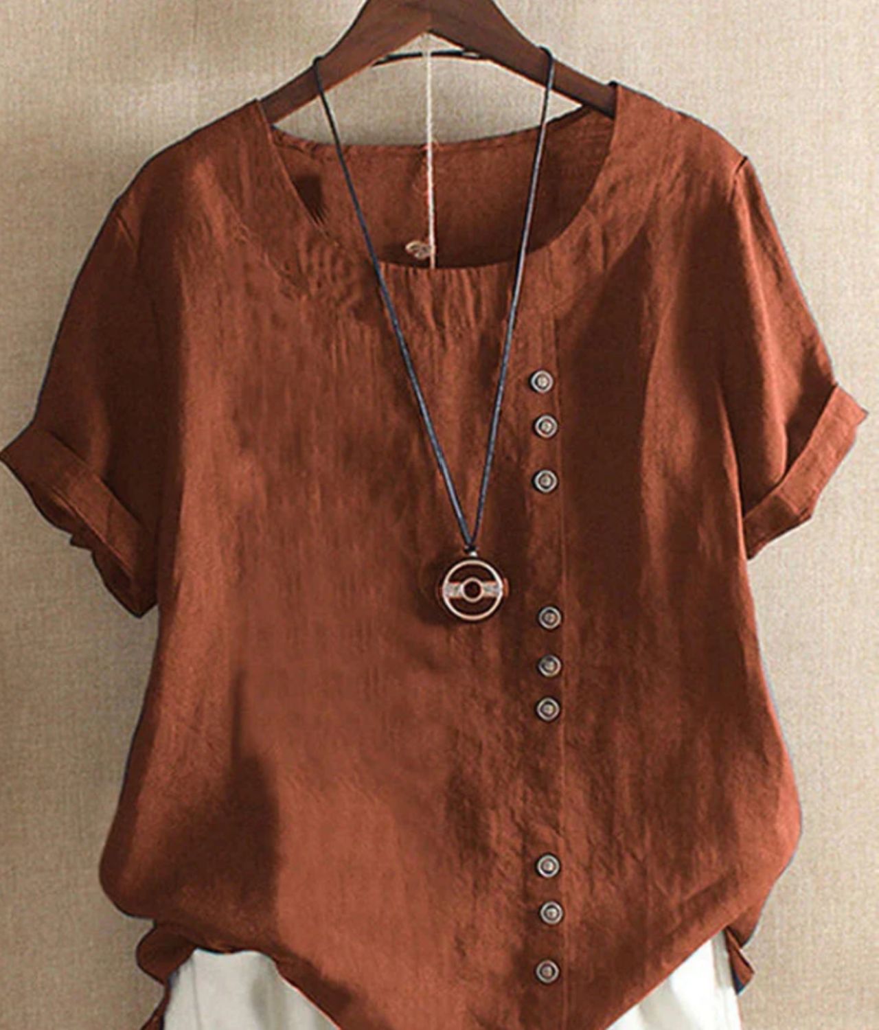 Sophia | Bequemes Sommertop aus Leinen