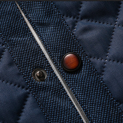 Steppjacke mit Knopfleiste und Taschen für Männer