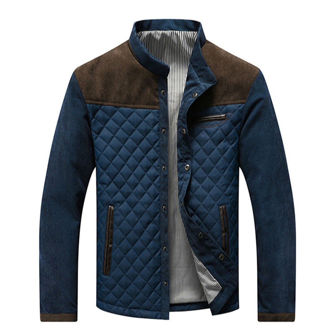 Steppjacke mit Knopfleiste und Taschen für Männer
