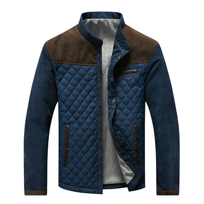 Steppjacke mit Knopfleiste und Taschen für Männer