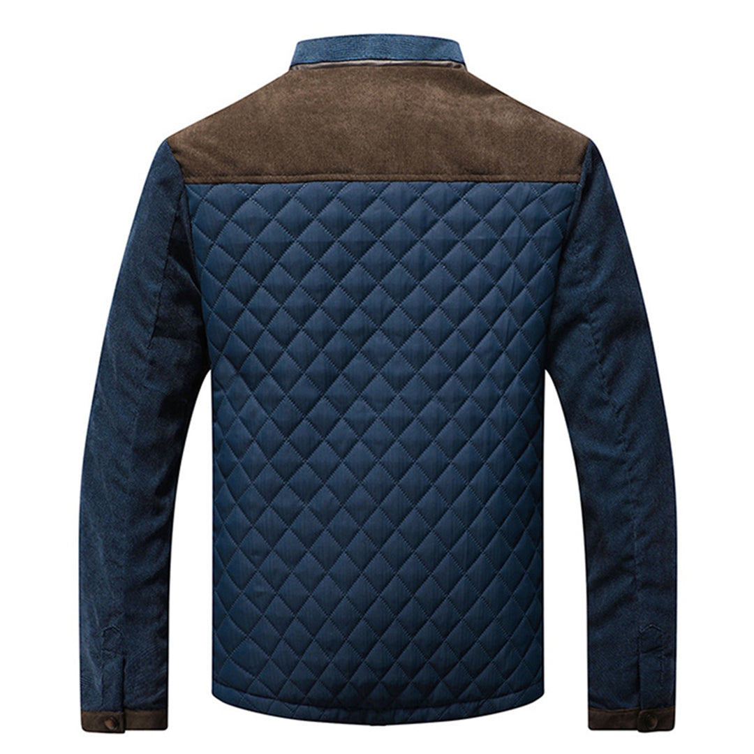Steppjacke mit Knopfleiste und Taschen für Männer