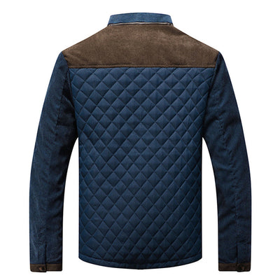 Steppjacke mit Knopfleiste und Taschen für Männer