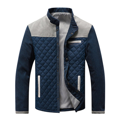 Steppjacke mit Knopfleiste und Taschen für Männer