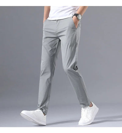 Stretch-Hose – schmale Passform, gerade geschnittene Chino-Hose für Herren