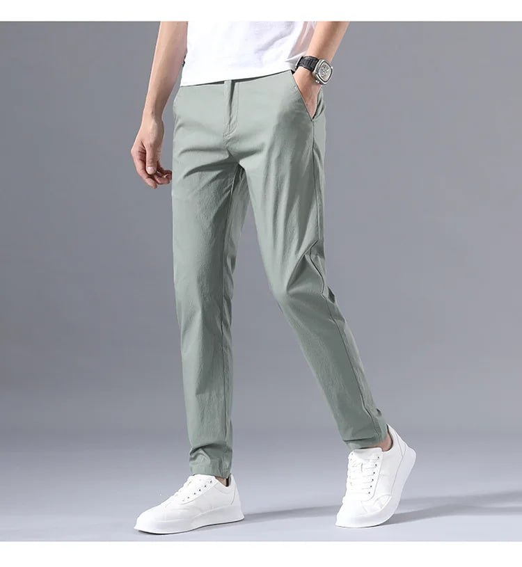 Stretch-Hose – schmale Passform, gerade geschnittene Chino-Hose für Herren