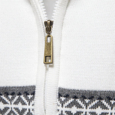 Langärm Reißverschluss-Winterpullover für Männer