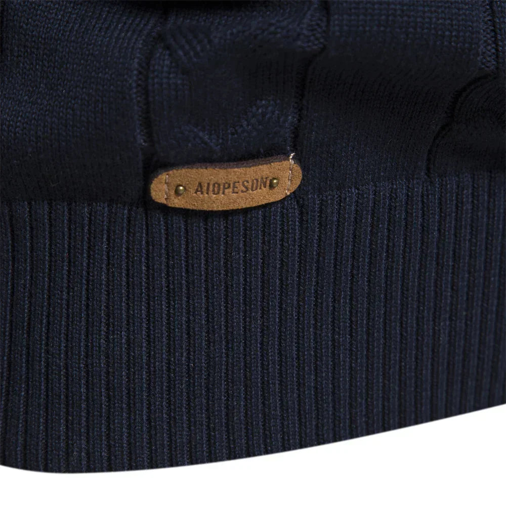 Langärm Reißverschluss-Winterpullover für Männer