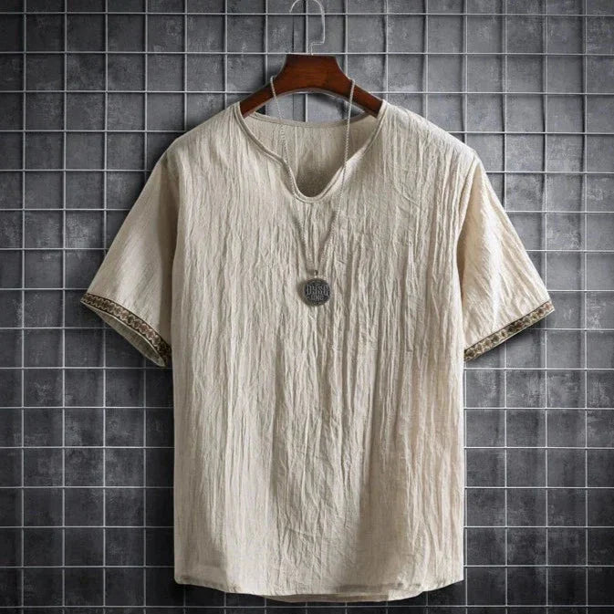 T-Shirt - V-Ausschnitt - Loose Fit - Herren T-Shirt - Herrenhemd