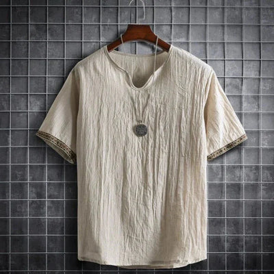 T-Shirt - V-Ausschnitt - Loose Fit - Herren T-Shirt - Herrenhemd