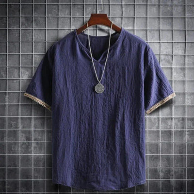 T-Shirt - V-Ausschnitt - Loose Fit - Herren T-Shirt - Herrenhemd