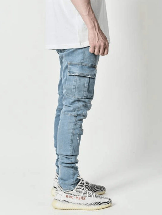 Herren Jeans mit Seitentaschen - Strapazierfähig und Bequem