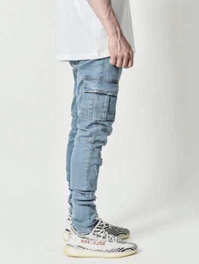 Herren Jeans mit Seitentaschen - Strapazierfähig und Bequem