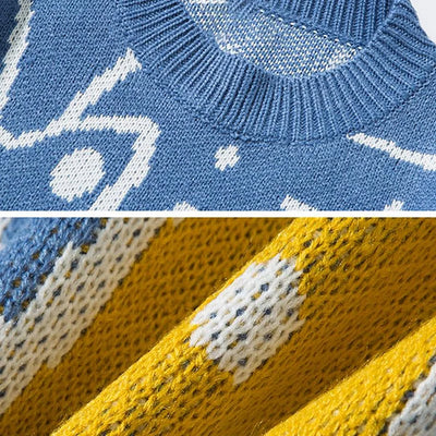Strickpullover  mit Katzenmotiv für Frauen
