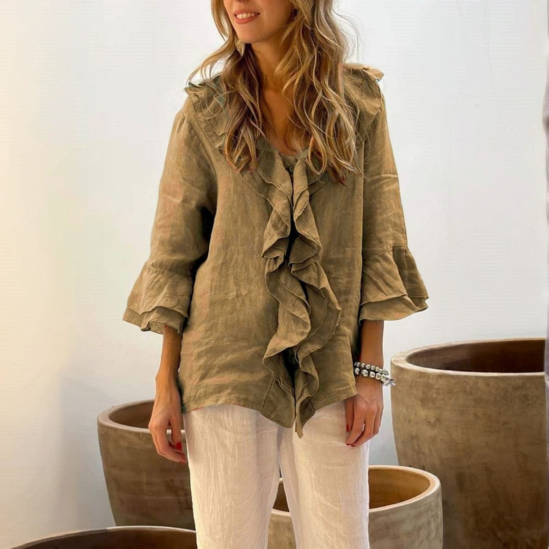 Alfhild® | Stilvolle Rüschenbluse