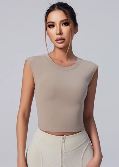 Knoten-T-Shirt – Integrierter BH