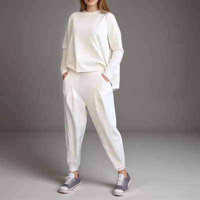Zweiteiler mit Langarmshirt | Lockere Passform | Minimalistischer Look