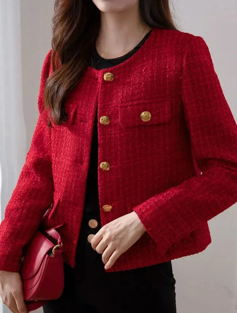 Bouclé-Blazer für Damen – Trendige Cropped Sommerjacke