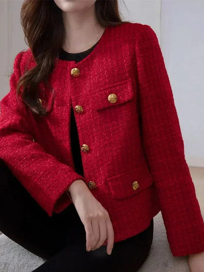 Bouclé-Blazer für Damen – Trendige Cropped Sommerjacke