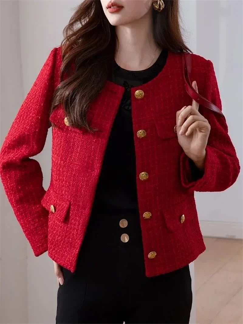 Bouclé-Blazer für Damen – Trendige Cropped Sommerjacke