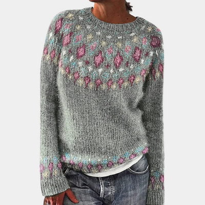 Norweger Grobstrickpullover Damen | Rollkragen Mit Muster